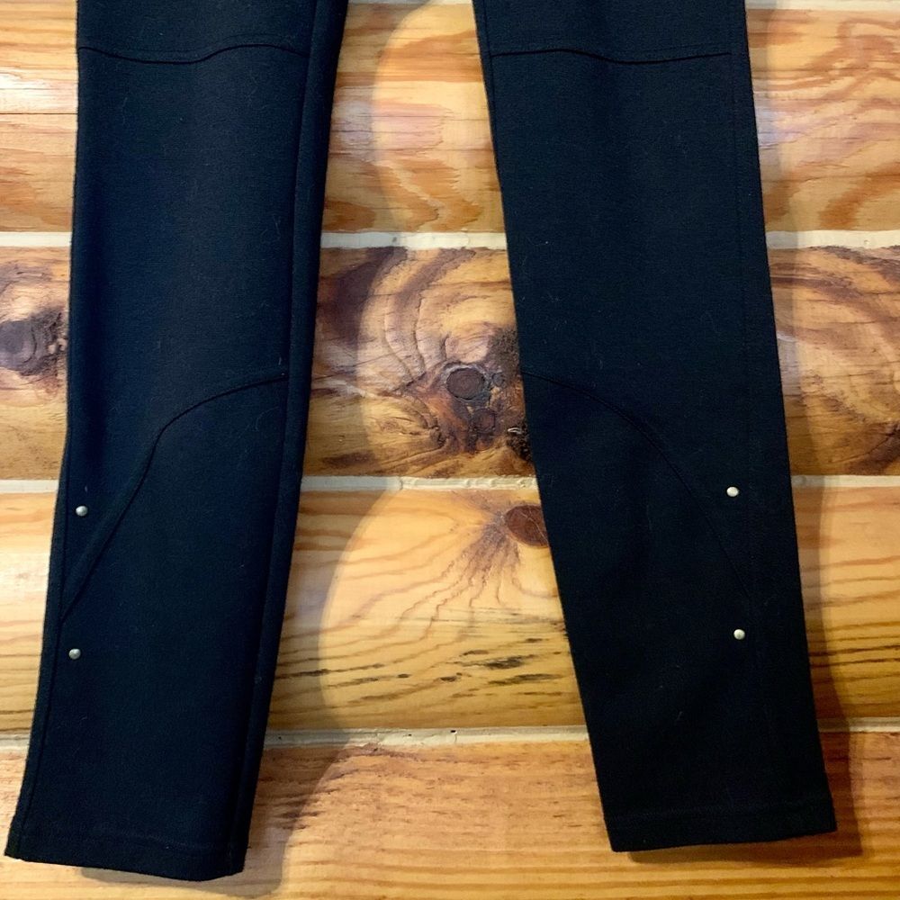 Victoria’s Secret Knit Black Studded Leggings with Pronounced Seams Small - Picture 3 of 8